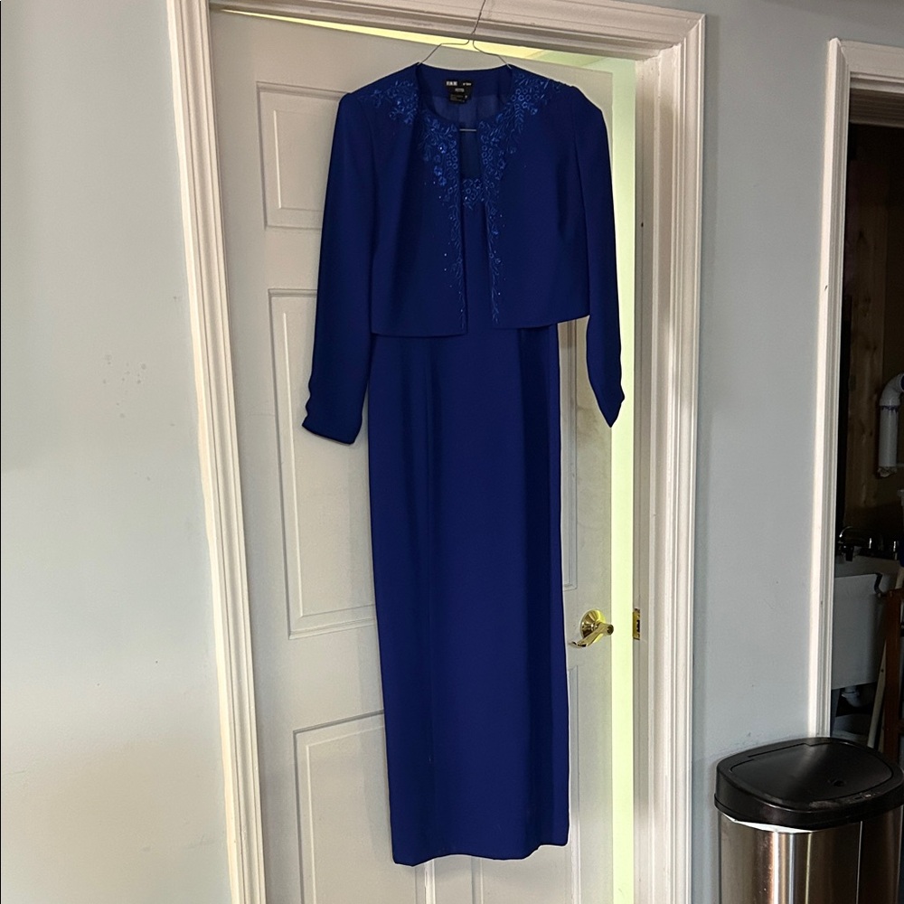 Rimini Royal Blue Long Sleeve Dress